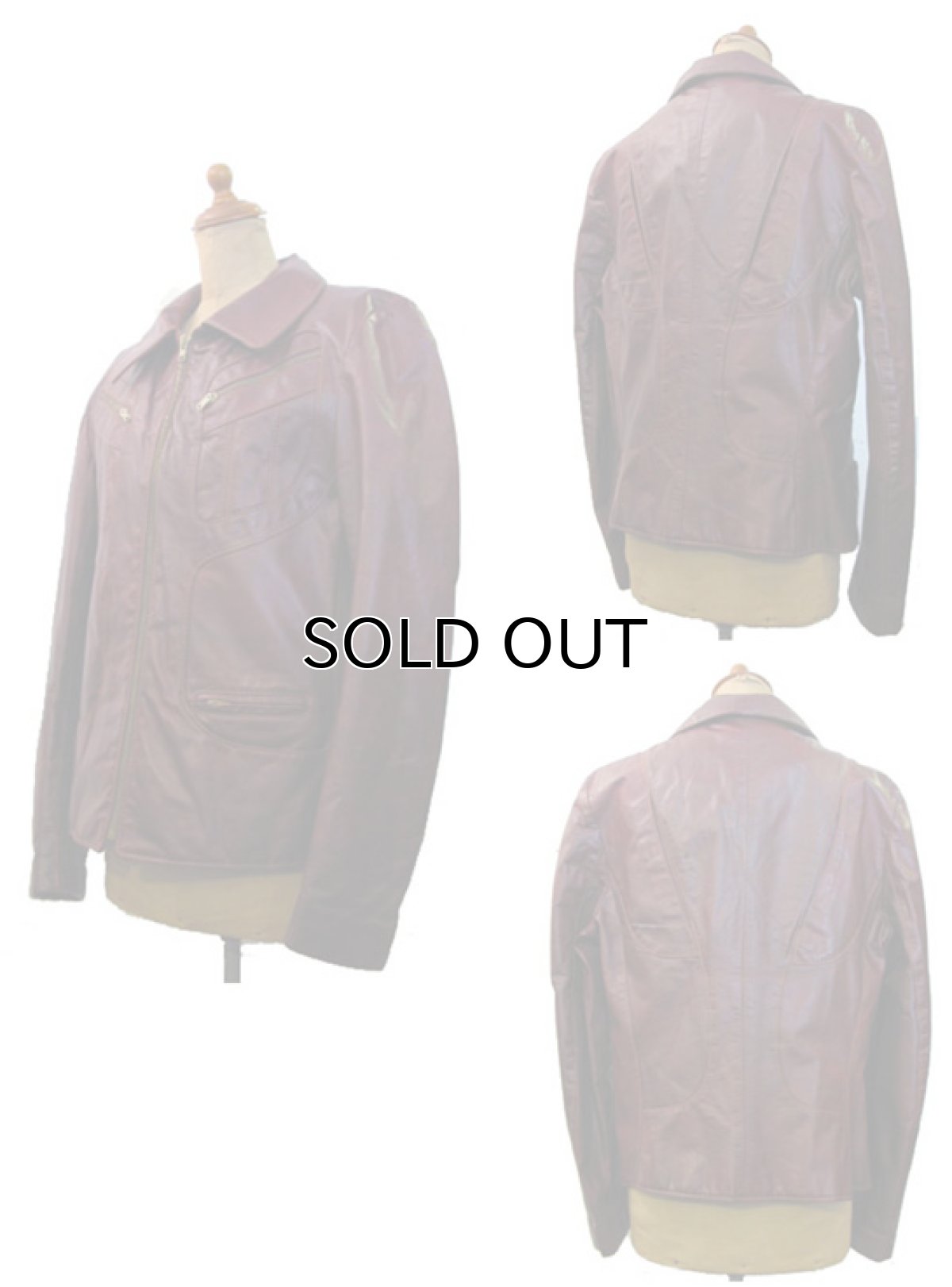 画像2: 1980's "Leather Process of America Inc." Design Leather Jacket size S - M 位 (表記 40) (2)