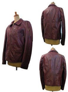 画像2: 1980's "Leather Process of America Inc." Design Leather Jacket　size S - M 位 (表記 40) (2)