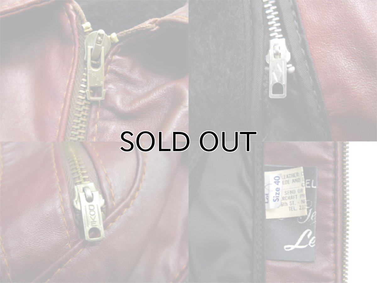 画像4: 1980's "Leather Process of America Inc." Design Leather Jacket size S - M 位 (表記 40) (4)