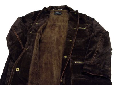 画像2: 1970's "TOWN CRAFT" Velour Boa Half Coat　BROWN　size S-M  ( 表記 S )