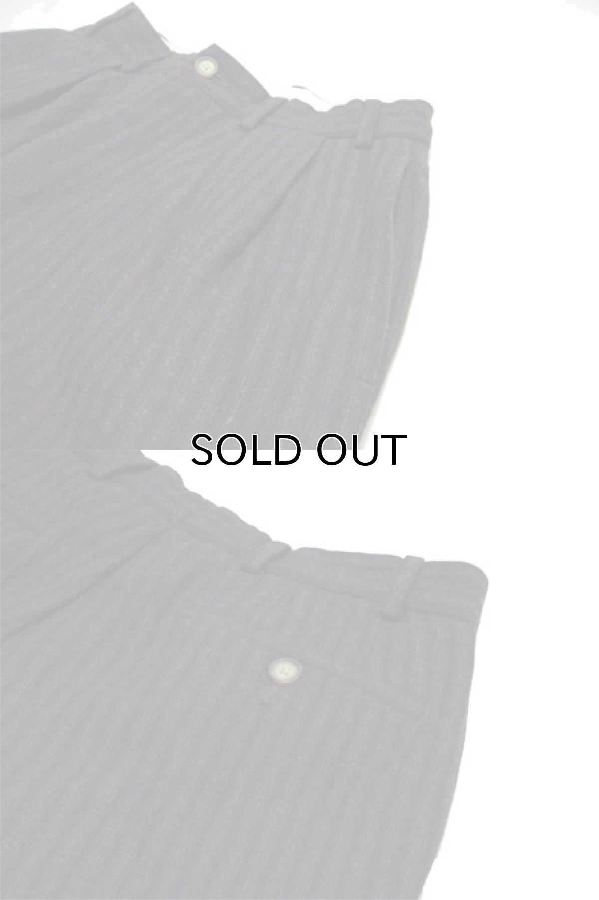 画像5: 1990's "STRUCTURE" Stripe Wool Trousers BROWN size  w 29.5 inch (表記 29R) (5)