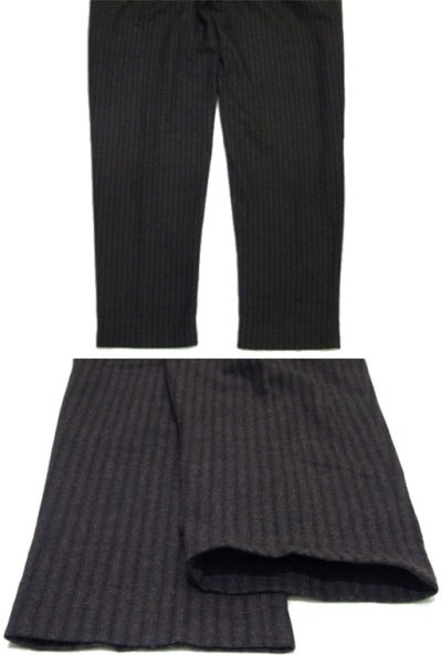 画像2: 1990's "STRUCTURE" Stripe Wool Trousers　BROWN　size  w 29.5 inch (表記 29R)