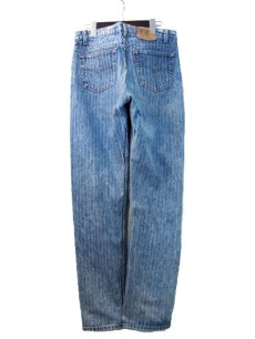 画像2: 1990's Levi's 501 Chemical Wash Stripe Denim Pants　size 33 inch (表記 33 x 34) (2)