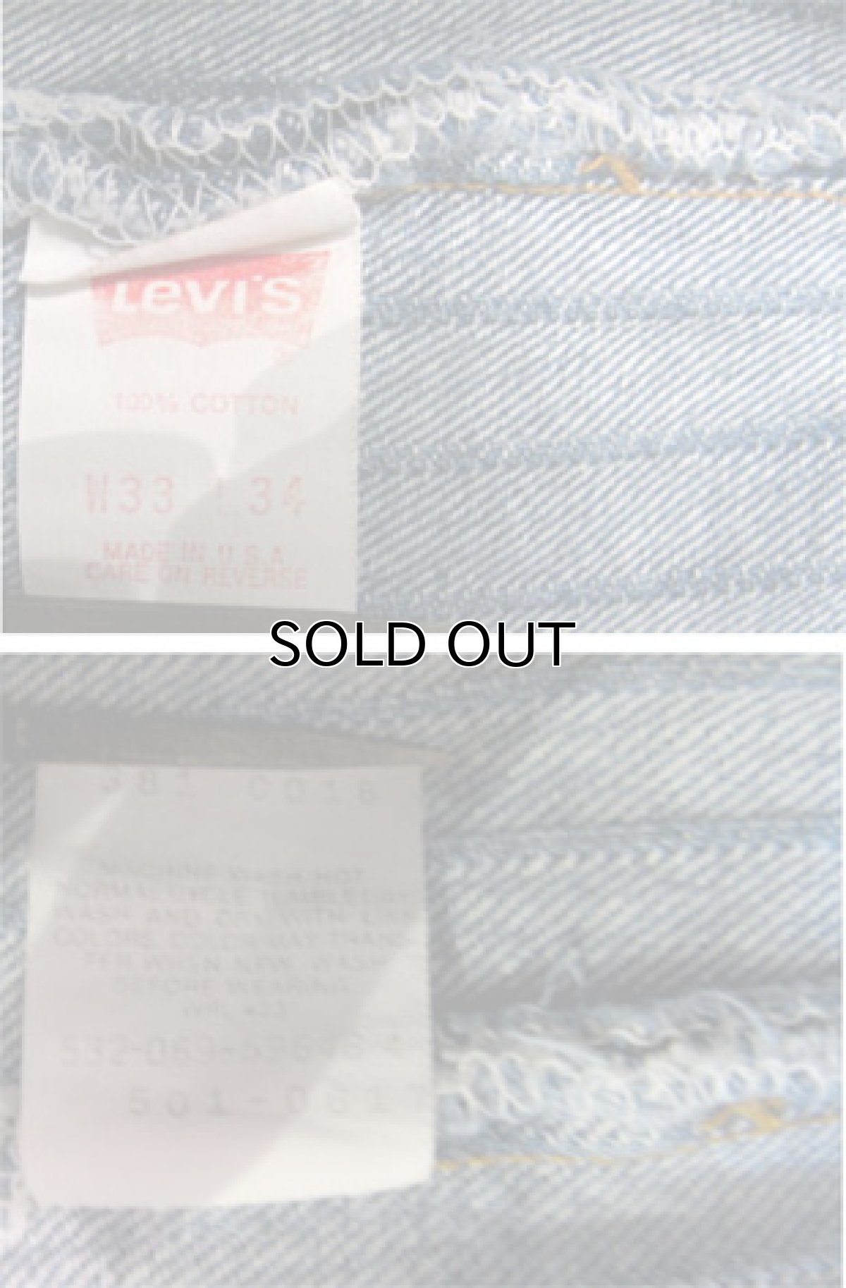 画像5: 1990's Levi's 501 Chemical Wash Stripe Denim Pants size 33 inch (表記 33 x 34) (5)