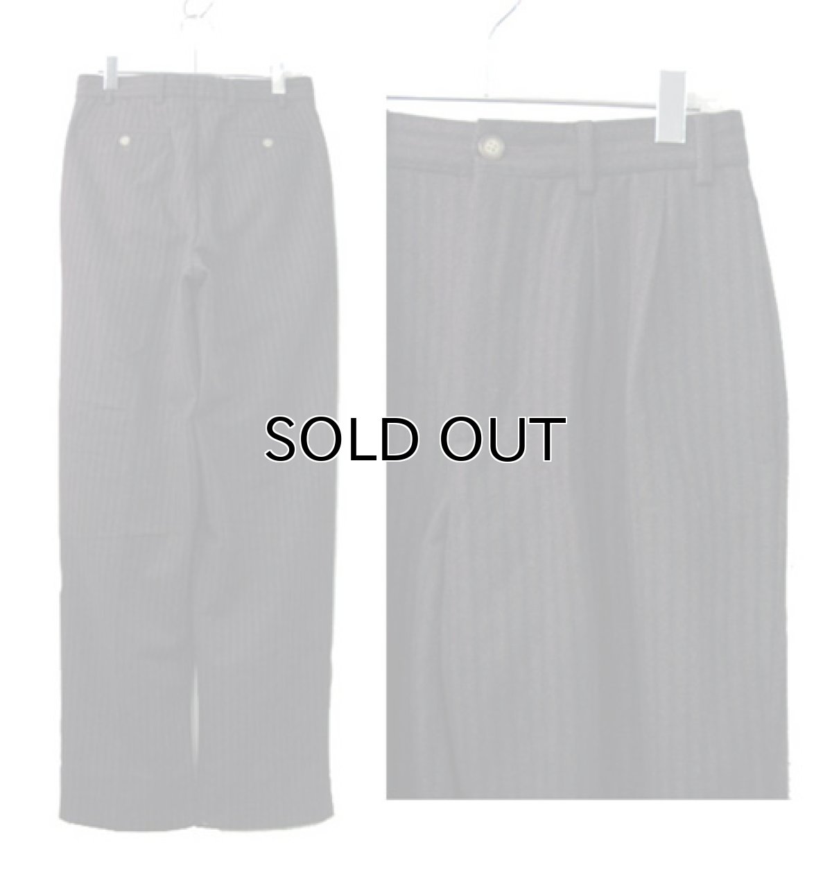 画像2: 1990's "STRUCTURE" Stripe Wool Trousers BROWN size  w 29.5 inch (表記 29R) (2)