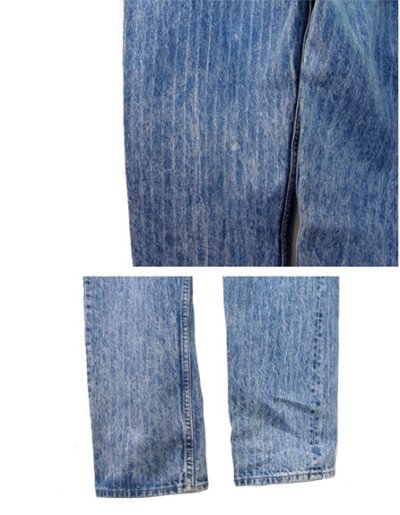 画像1: 1990's Levi's 501 Chemical Wash Stripe Denim Pants　size 33 inch (表記 33 x 34)