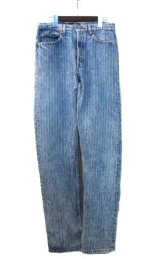 画像1: 1990's Levi's 501 Chemical Wash Stripe Denim Pants　size 33 inch (表記 33 x 34) (1)