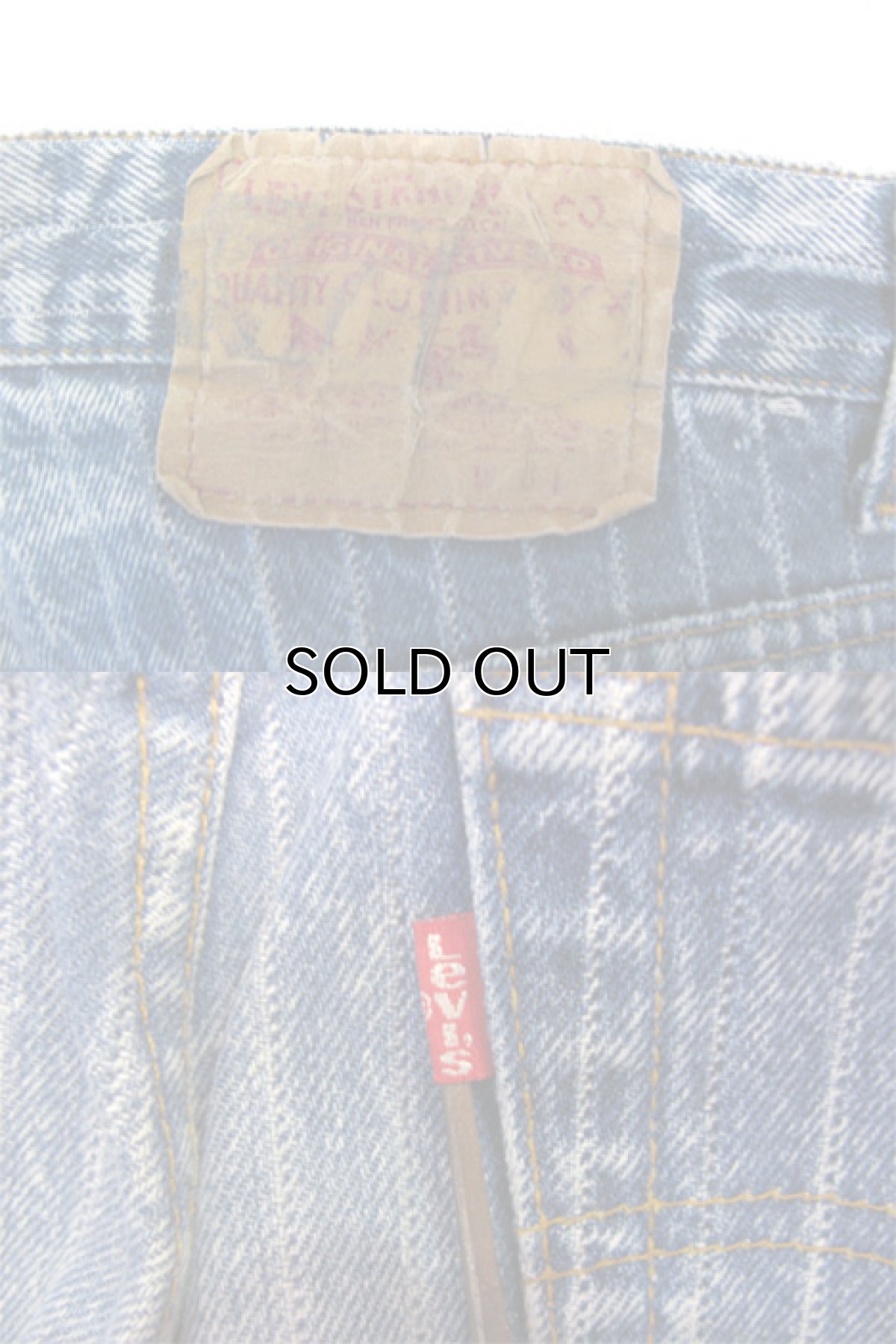 画像4: 1990's Levi's 501 Chemical Wash Stripe Denim Pants size 33 inch (表記 33 x 34) (4)