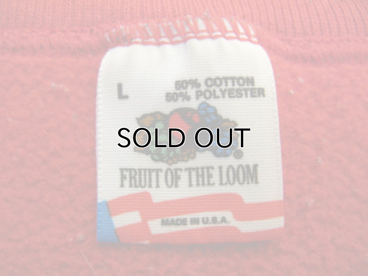 画像2: 1980's "GUESS" Crew Neck Pullover Sweat　RED　size M 位 (表記 L) (2)