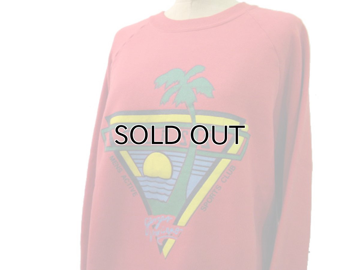画像4: 1980's "GUESS" Crew Neck Pullover Sweat　RED　size M 位 (表記 L) (4)