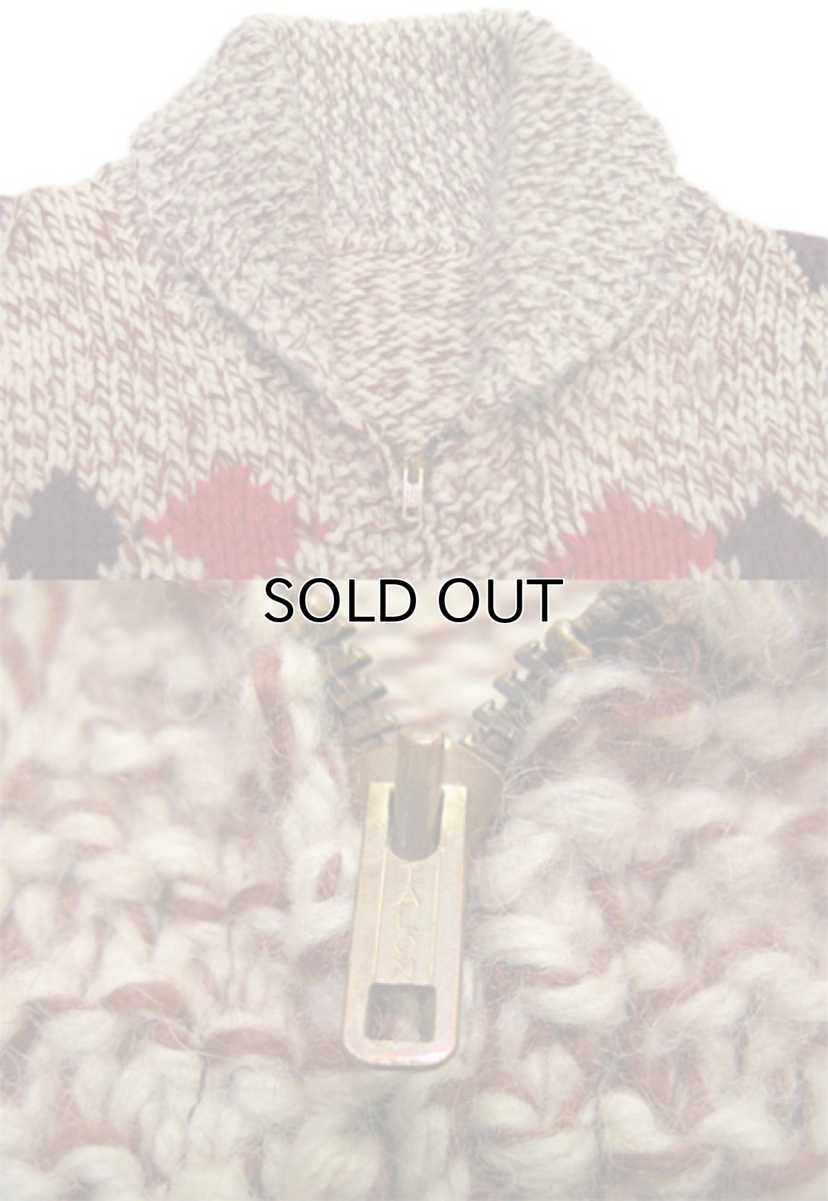 画像3: 1970's ~ Cowichan Sweater 馬　size L ~ XL 位 (表記 無し) (3)