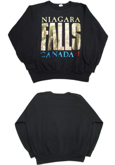 画像1: 1990's "NIAGARA FALLS" Crew Neck Light Wait Sweat Shirts　size M - L位 (表記 L)