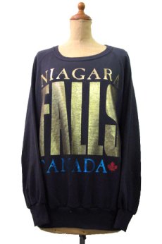 画像1: 1990's "NIAGARA FALLS" Crew Neck Light Wait Sweat Shirts　size M - L位 (表記 L) (1)