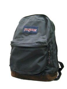 画像1: 1980's ~ "JANSPORT" 60/40 Daypack Leather Bottom　GREEN (1)