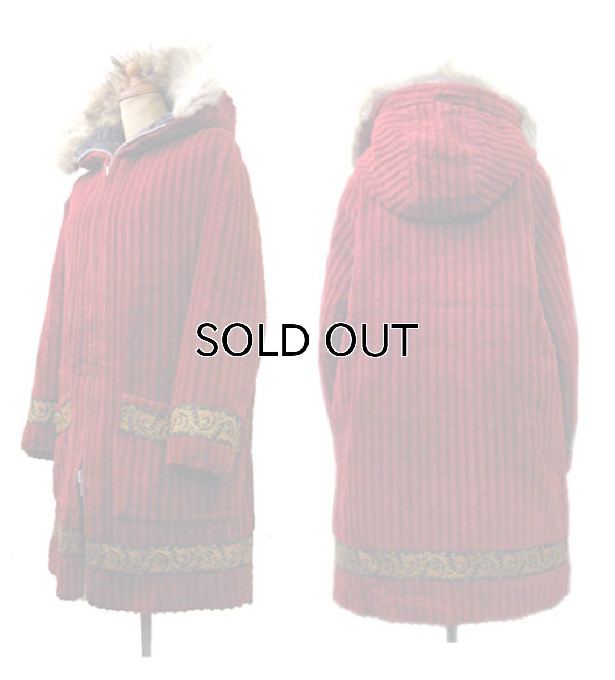 画像2: 1970's Eskimo Parka Coat  BURGUNDY　size S 位 (表記 無し) (2)