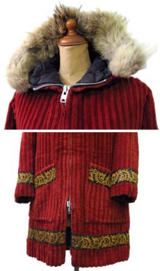画像3: 1970's Eskimo Parka Coat  BURGUNDY　size S 位 (表記 無し) (3)