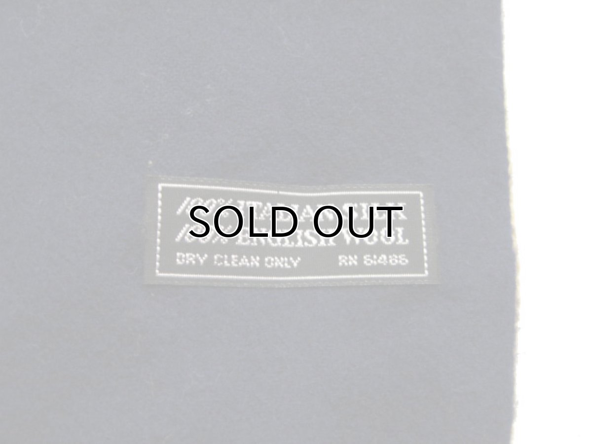 画像4: OLD Paisley Pattern SILK / WOOL  Stole BEIGE x NAVY (4)