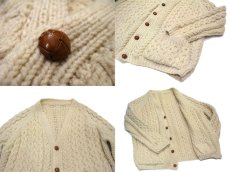 画像4: OLD EUROPE Big Size Fisherman's Sweater (Cardigan)　size XL ~ 位 (表記 無し) (4)