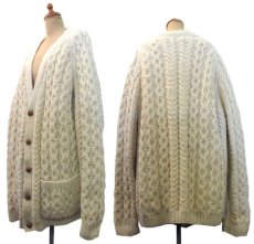 画像2: OLD EUROPE Big Size Fisherman's Sweater (Cardigan)　size XL ~ 位 (表記 無し) (2)