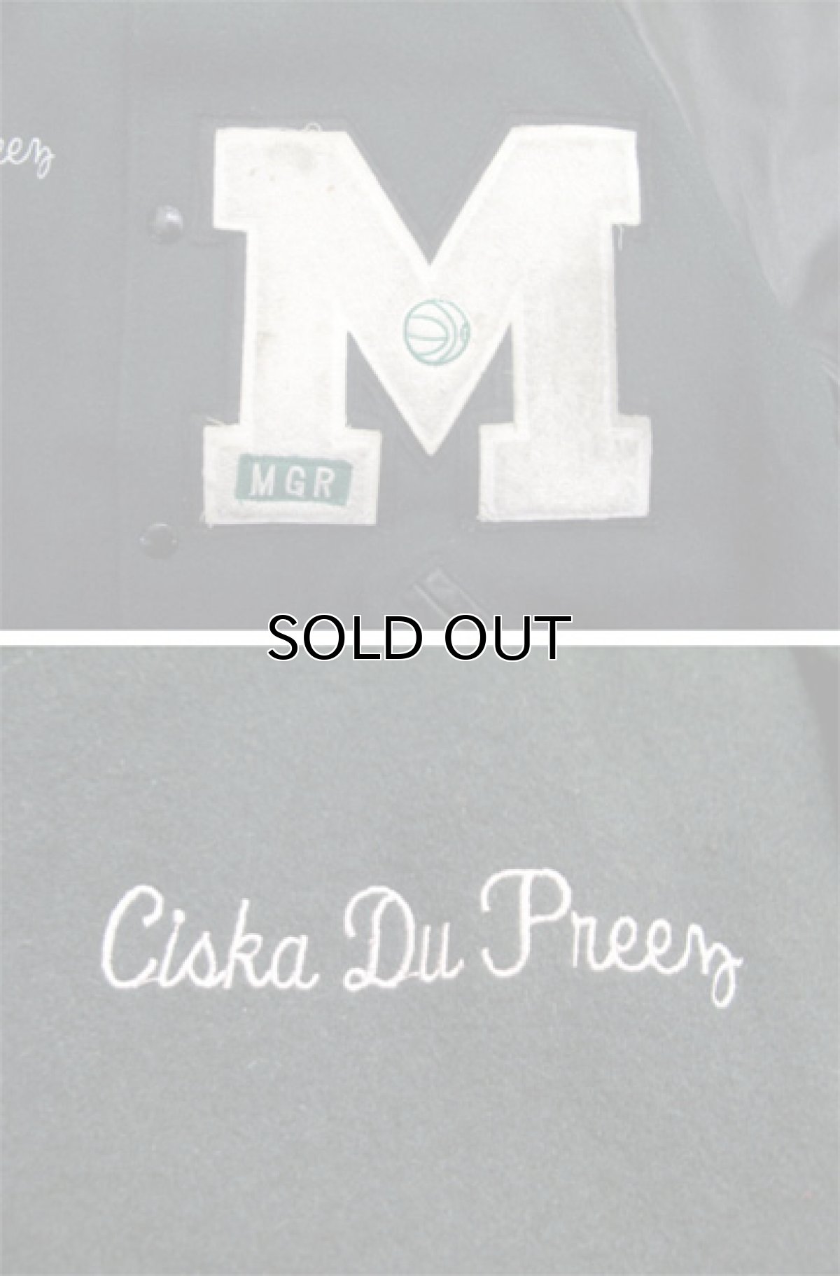 画像4: 1990's "Holloway" Leather Sleeve Stadium Jacket GREEN/BLACK size M - L (表記 M) (4)