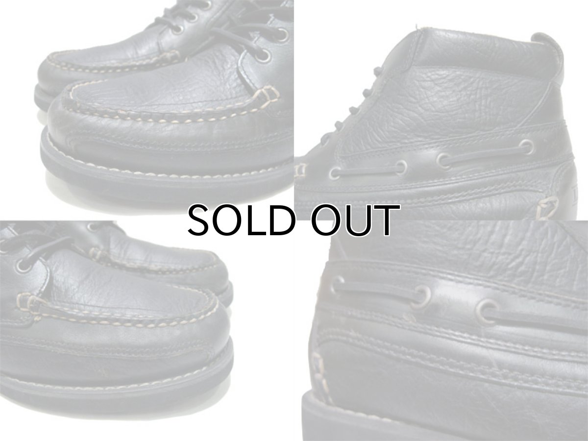 画像4:  "L.L.Bean" Leather Mocassin Boots BLACK　size 28.5cm (表記 10 1/2D) (4)