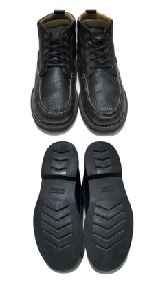 画像5:  "L.L.Bean" Leather Mocassin Boots BLACK　size 28.5cm (表記 10 1/2D) (5)