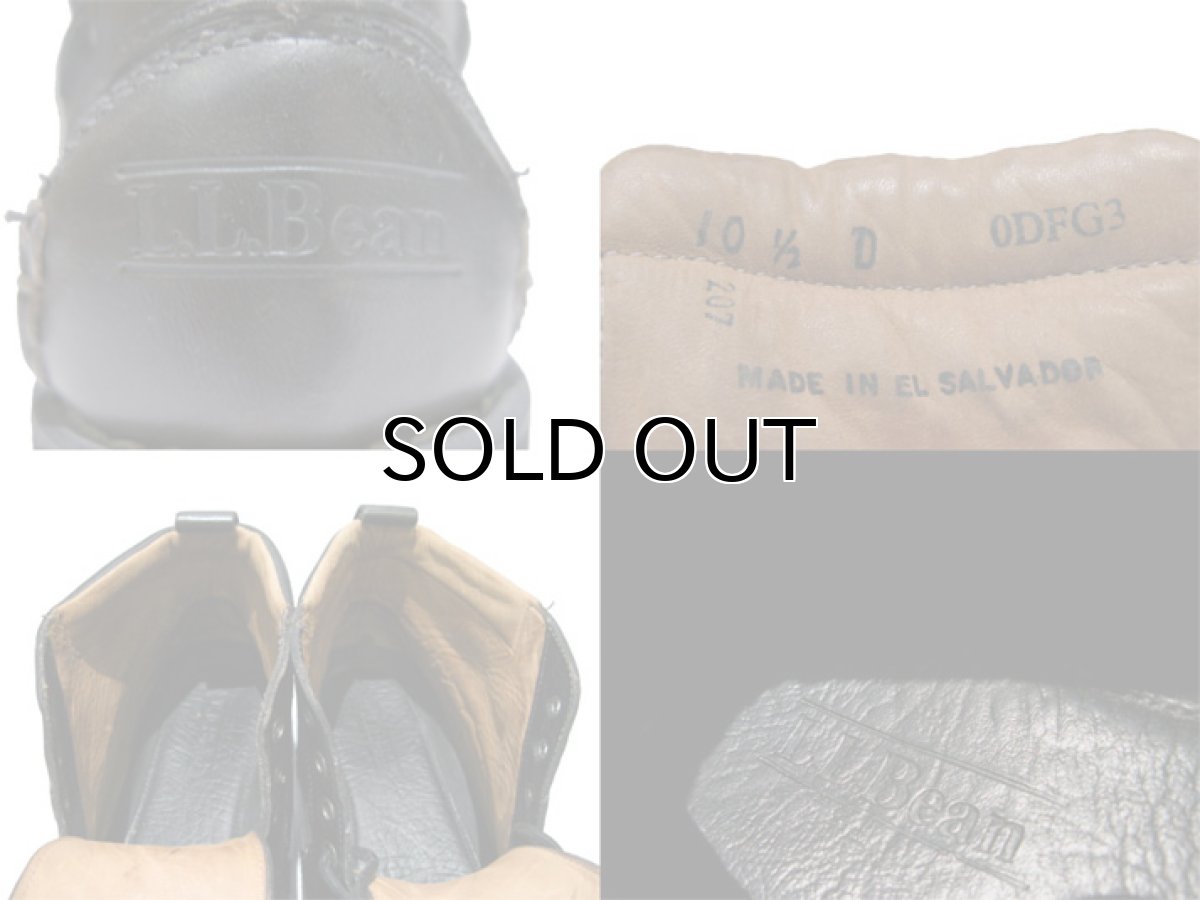 画像3:  "L.L.Bean" Leather Mocassin Boots BLACK　size 28.5cm (表記 10 1/2D) (3)