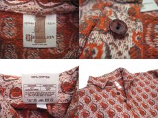 画像3: 1980's~ "MEDALLION" Jacquard Henley Neck Shirts "ふくろう" made in England　size L 位 (表記 42/44) (3)