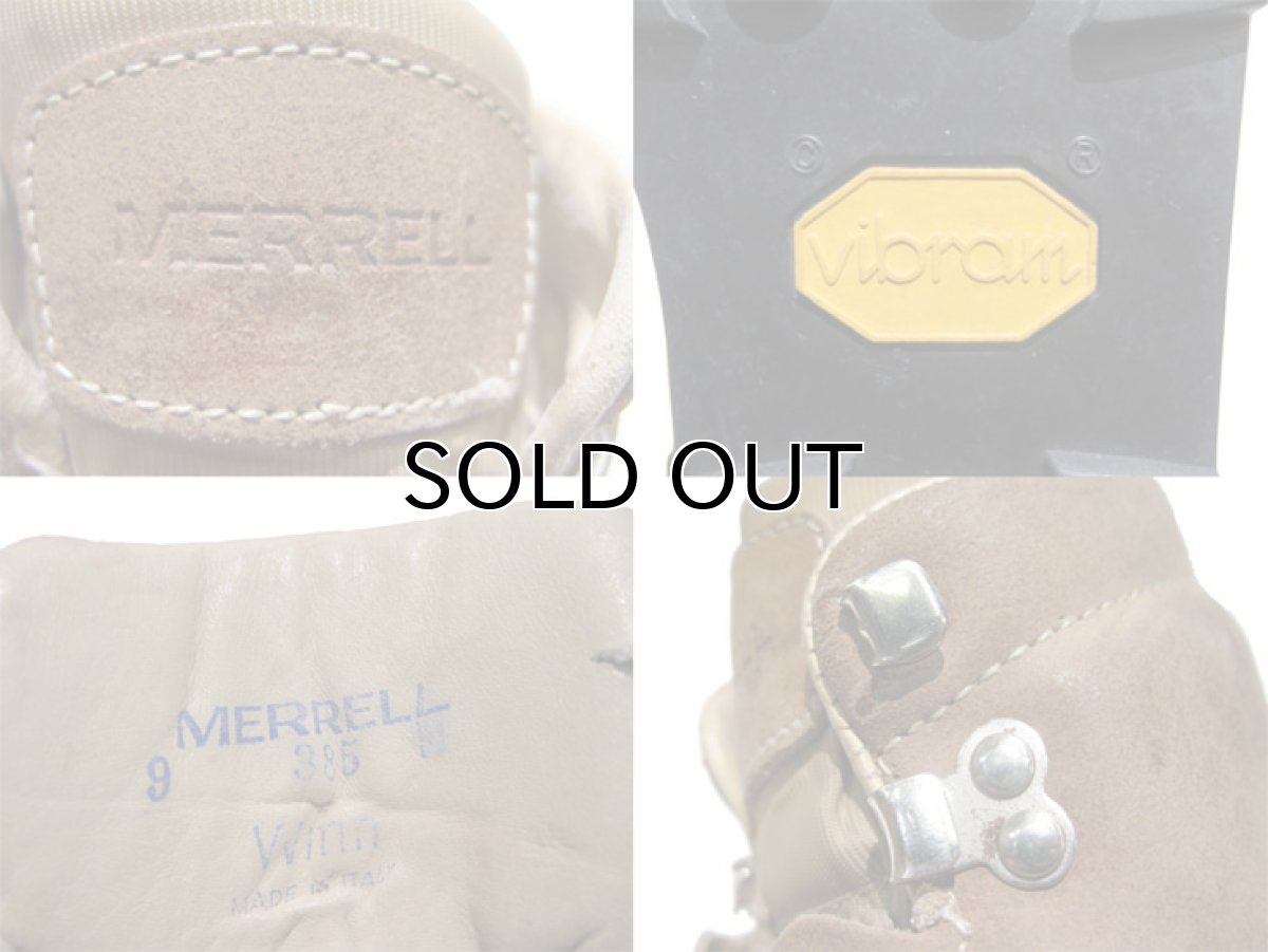 画像5:  "MERREL" Suede Trecking Boots  made in ITALY size 25.5 ~ 26cm 位 (表記 Woman's 9)  (5)