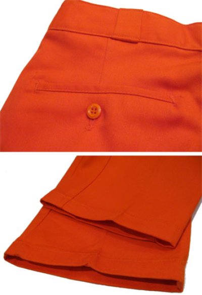 画像1: 1990's~ "Dickies" Work Trousers ORANGE made in USA　size w 33.5 inch