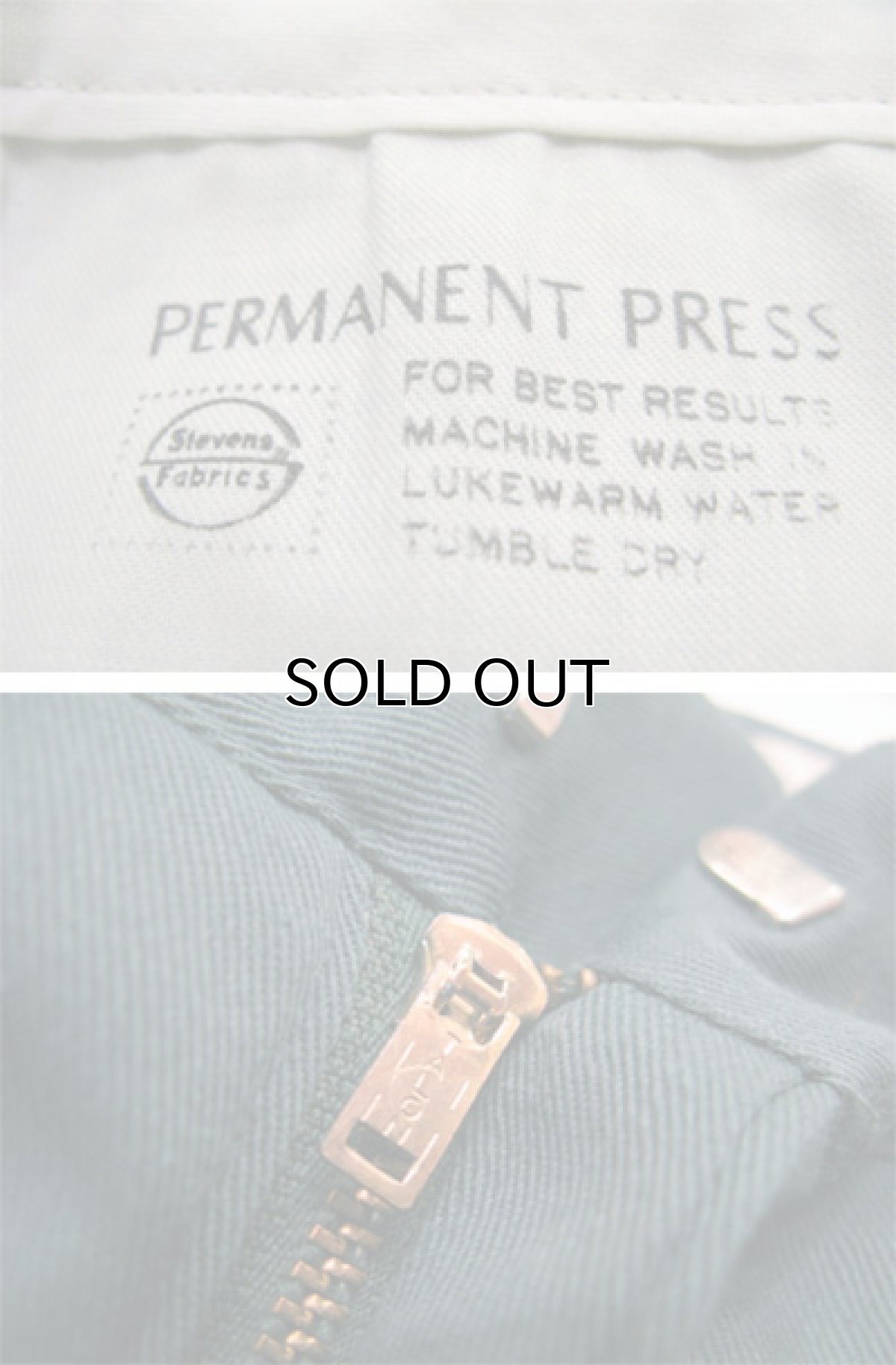 画像3: 1970's "FIVE BROTHERS" Cotton / Polyester Work Trousers DEAD STOCK - one wash size w 31 inch (3)