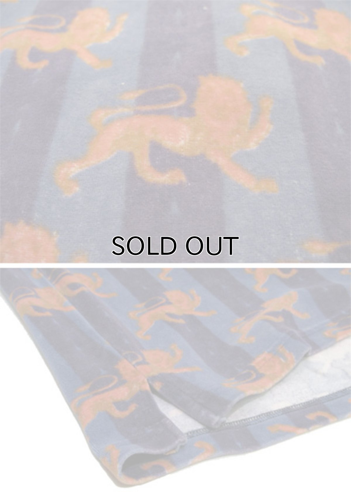 画像4: "SOME ISLAND" Velour L/S Pullover Shirts ライオン size L~XL 位 (表記 L) (4)