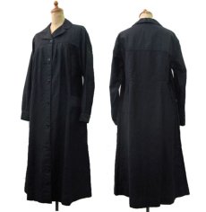 画像2: 1950's French Black Moleskin Work Coat 　size S位 (表記 不明) (2)