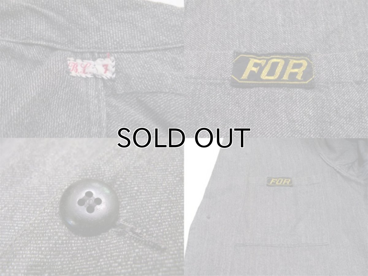 画像4: 1950's French "FOR" Salt and Pepper Atelier Coat  size S~M位 (表記 不明) (4)