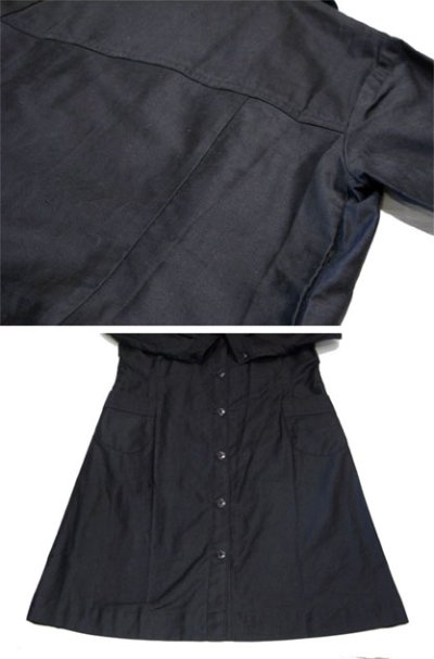 画像1: 1950's French Black Moleskin Work Coat 　size S位 (表記 不明)