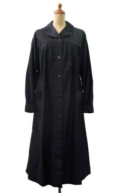 画像1: 1950's French Black Moleskin Work Coat 　size S位 (表記 不明) (1)