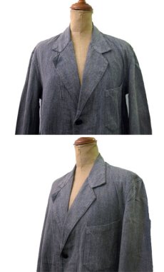 画像3: 1950's French "FOR" Salt and Pepper Atelier Coat 　size S~M位 (表記 不明) (3)