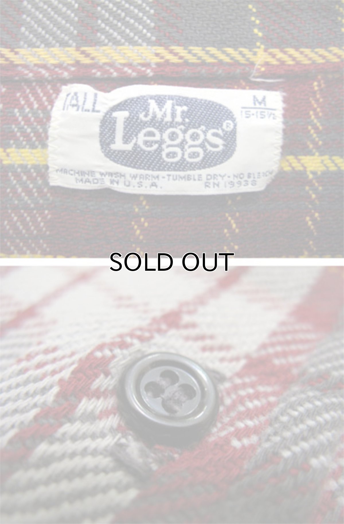 画像3: 1980's "Mr.Leggs" L/S Heavy Flannel Shirts  BURGUNDY系 size M位  (表記 M 15 1/2 TALL) (3)