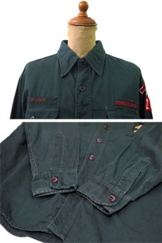 画像3: 1960-70's "BOY SCOUT"  All Cotton L/S Shirts  size M 位  (表記 16 REG) (3)