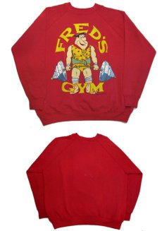 画像5: 1990's "FRED'S" Crew Neck Sweat　RED　size L~XL位 (表記 不明) (5)