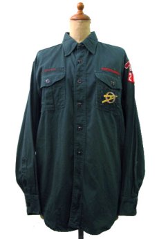 画像1: 1960-70's "BOY SCOUT"  All Cotton L/S Shirts  size M 位  (表記 16 REG) (1)