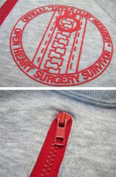 画像4: 1980's "ZIPPER CLUB" Crew Neck Sweat　GREY/RED　size M位 (表記 L) (4)