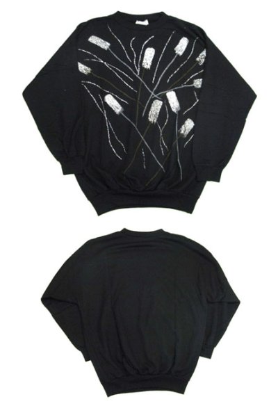 画像1: 1990's "Wonderful NY" Custom Pullover Crew Neck Sweat　BLACK　size L~ 位 (表記 XL)