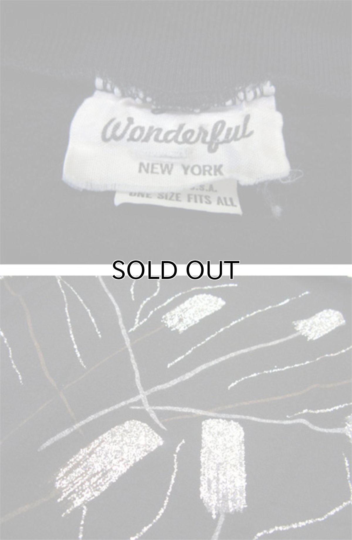 画像2: 1990's "Wonderful NY" Custom Pullover Crew Neck Sweat　BLACK　size L~ 位 (表記 XL) (2)