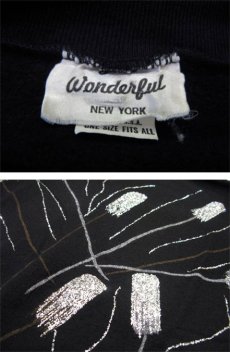 画像2: 1990's "Wonderful NY" Custom Pullover Crew Neck Sweat　BLACK　size L~ 位 (表記 XL) (2)