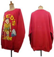 画像2: 1990's "FRED'S" Crew Neck Sweat　RED　size L~XL位 (表記 不明) (2)