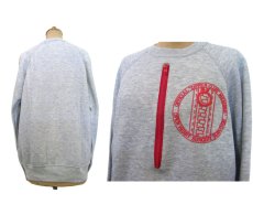 画像2: 1980's "ZIPPER CLUB" Crew Neck Sweat　GREY/RED　size M位 (表記 L) (2)