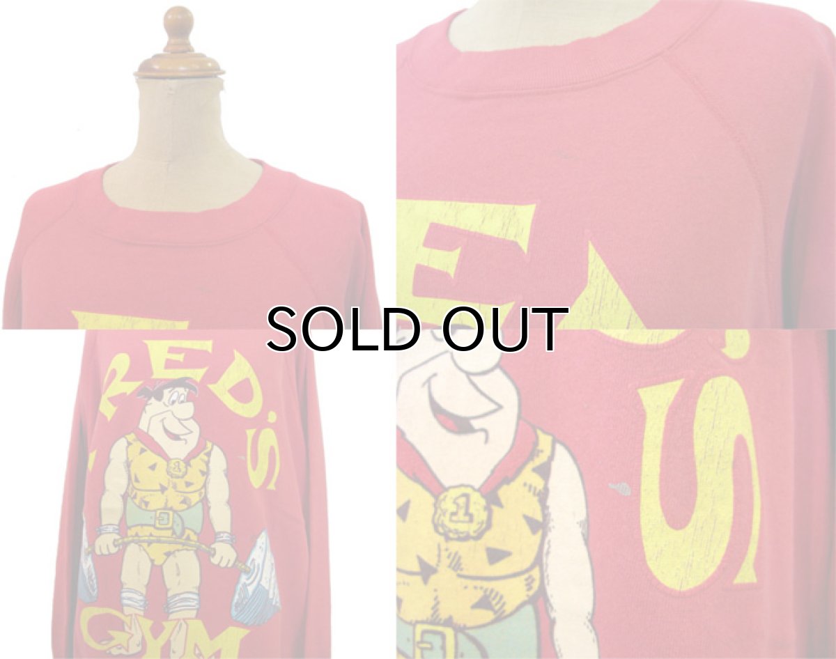 画像3: 1990's "FRED'S" Crew Neck Sweat　RED　size L~XL位 (表記 不明) (3)
