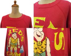 画像3: 1990's "FRED'S" Crew Neck Sweat　RED　size L~XL位 (表記 不明) (3)