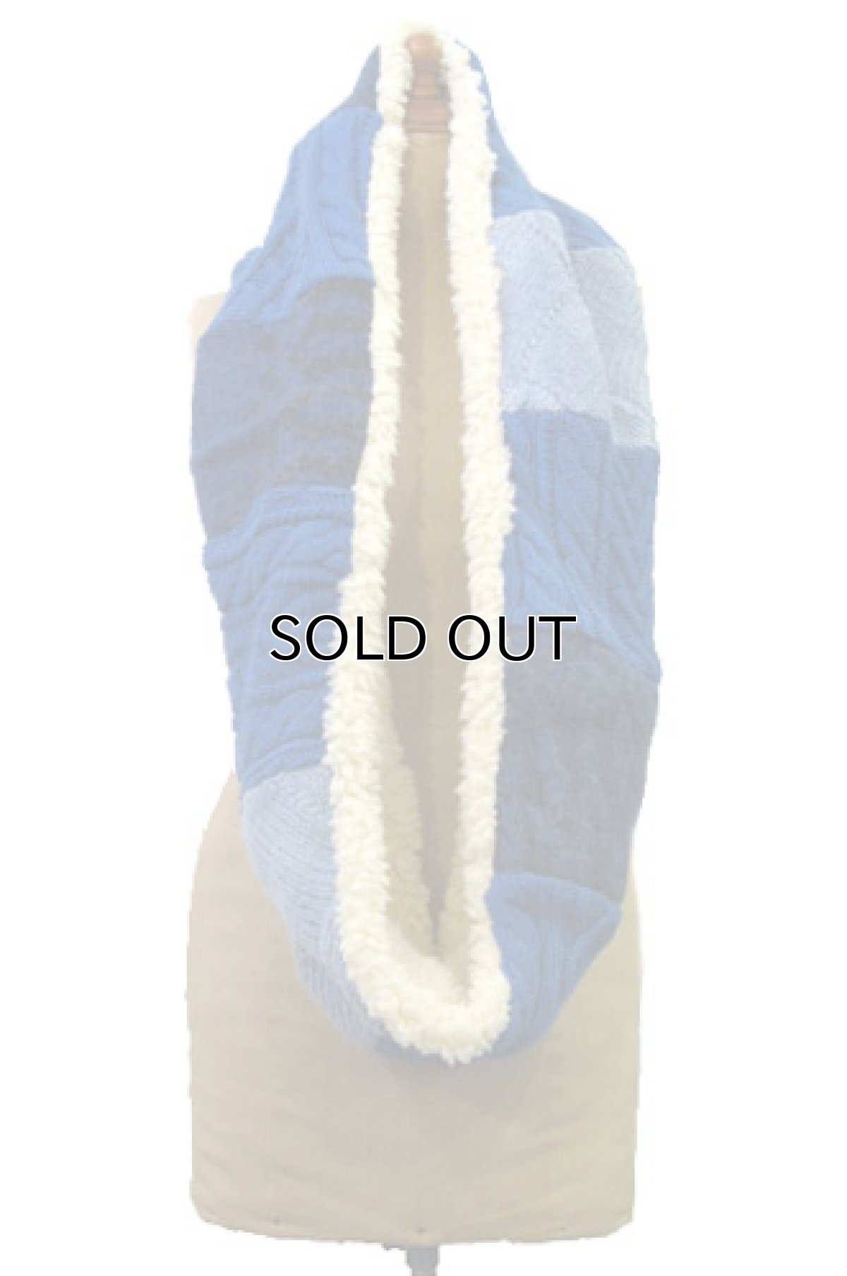 画像2: #8  Note and Pen "remake" OLD KNIT SNOOD "INDIGO FISHERMAN" (2)